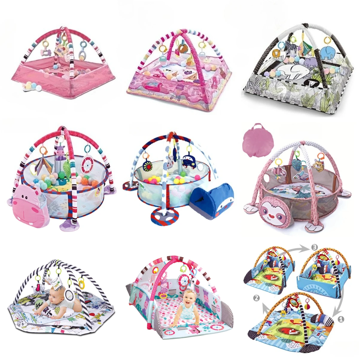Kids Education Rug - Marco educativo de Fitness para niños,